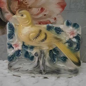 Vintage Ceramic Yellow Canary Vase